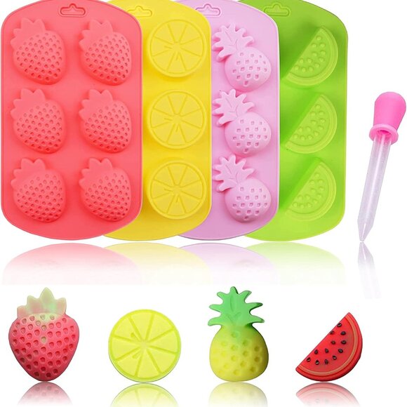 Fruit Shape Baking Mold Candy Molds including Pineapple Lemon Watermelon Strawbe - Picture 1 of 6